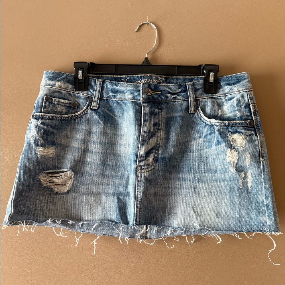 Abercrombie & Fitch Blue Casual Mini Skirt